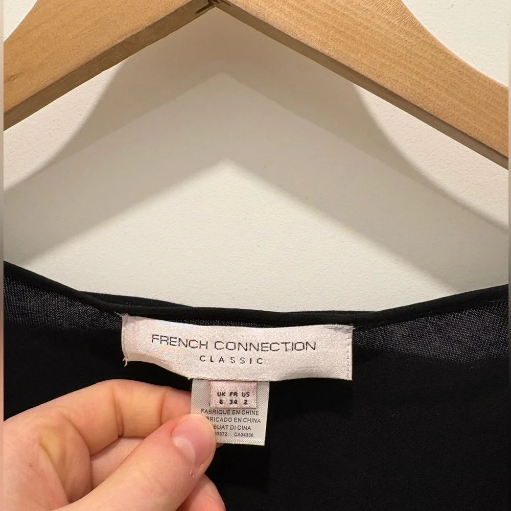 French Connection Black Ruffle Mini Dress - Picture 3 of 4